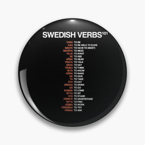 Item preview, Swedish Verbs 101 - Swedish Language Cheatsheet designed and sold by HiddenVerb.