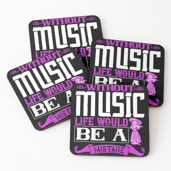 Item preview, Without Music, Life Would Be A Mistake designed and sold by GoodVibeDesign.