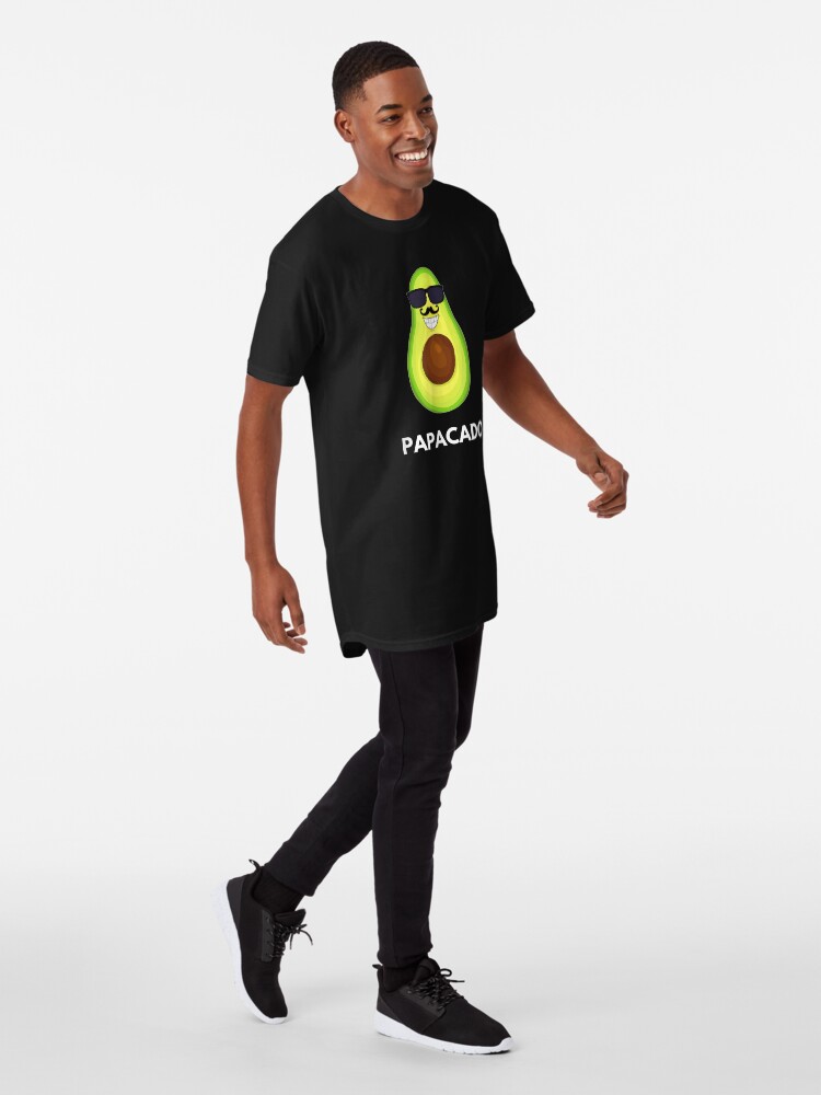 Alternate view of Avocado Funny Papacado Dad & Father Long T-Shirt