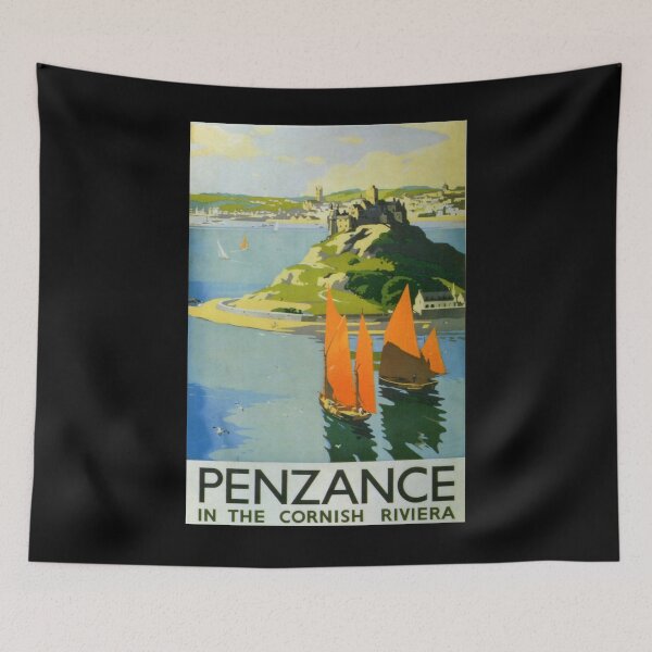 Item preview, Penzance vintage travel poster designed and sold by stickart-marek.