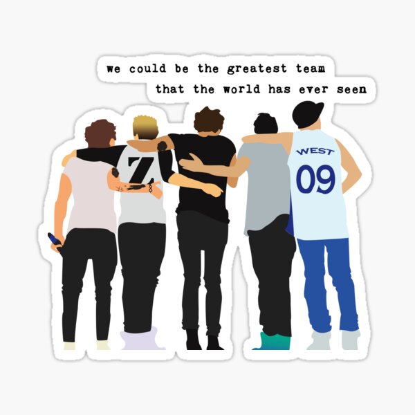 One Direction Group Hug Sticker By D Kinda Draws Redbubble