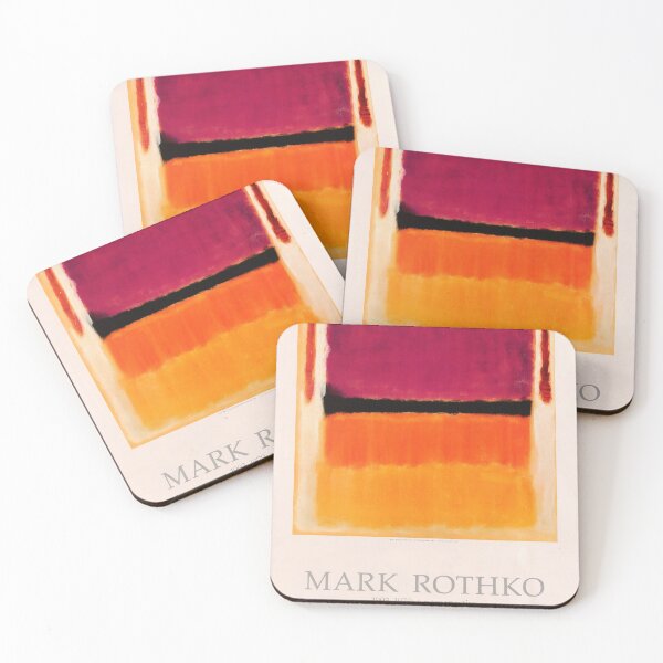 Affiche de l'exposition Mark Rothko 1979 Dessous de verre (lot de 4)
