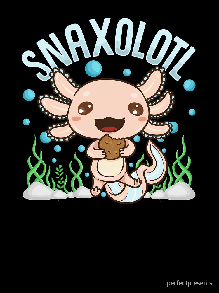 Cute & Funny Snaxolotl Adorable Snacking Axolotl' Two-Tone Mug