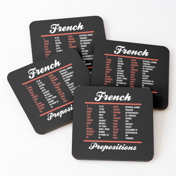 Item preview, French Prepositions - French Language Cheatsheet designed and sold by HiddenVerb.
