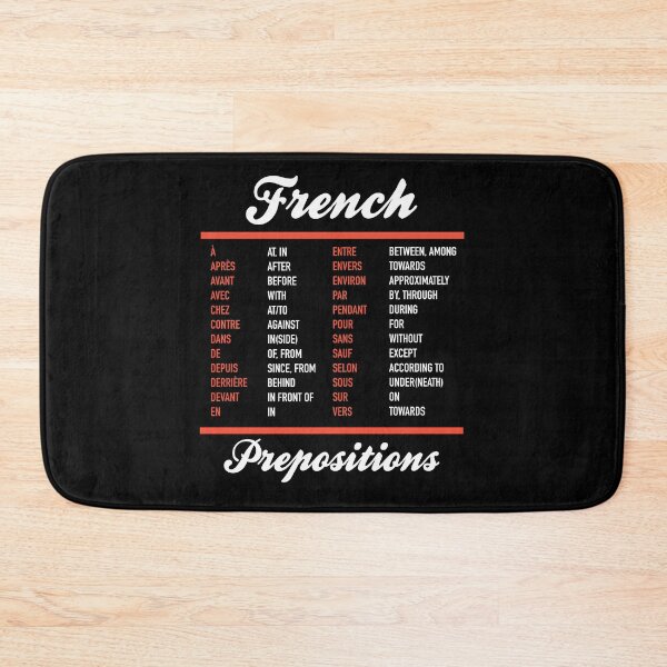 Item preview, French Prepositions - French Language Cheatsheet designed and sold by HiddenVerb.