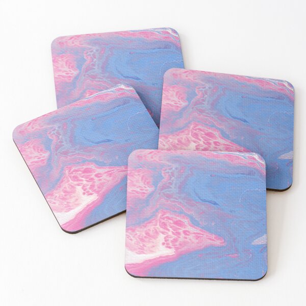 Item preview, Pink Blue Abstract Fluid Art designed and sold by chromaticlux.