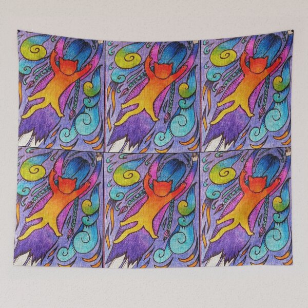 Item preview, Cat Girl #5 Night Flight designed and sold by PaniaBrown.
