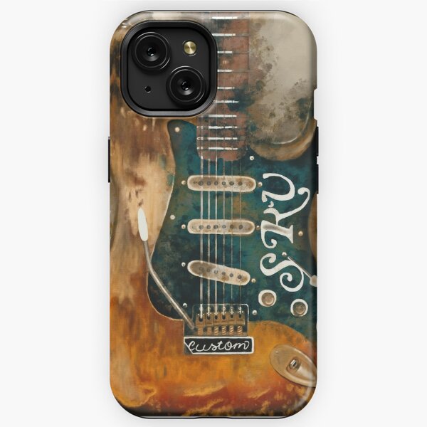 Orange Line Drawing Country and Western Guitar iPhone 13 Case by