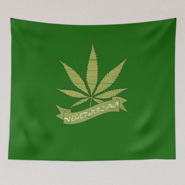 Artikelvorschau, Vegetarier Cannabis Hanfblatt vegetarisch Geschenk entworfen und verkauft von DerNerd.