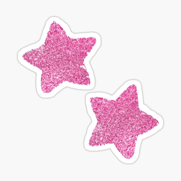 Y2k Pink Glitter Star Sticker For Sale By Lydia Kelley Redbubble
