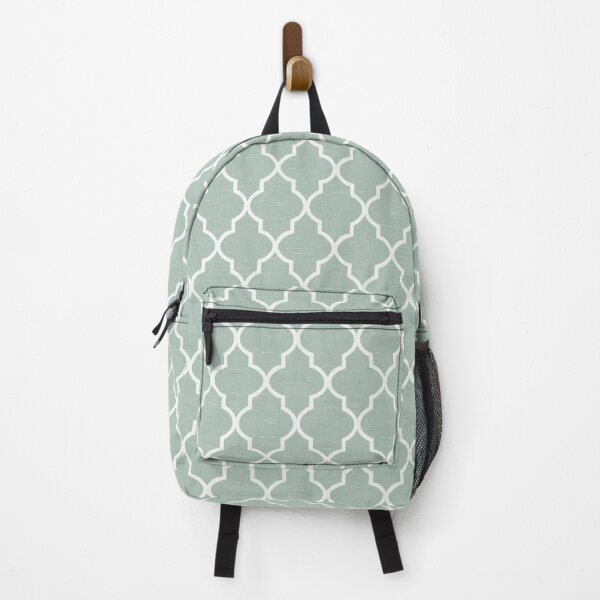 Item preview, Light Silt Green white quatrefoil designed and sold by coverinlove.