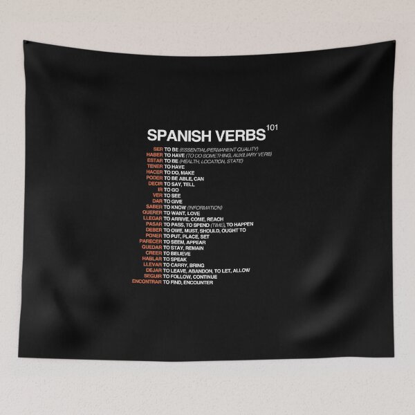 Item preview, Spanish Verbs 101 - Spanish Language Cheatsheet designed and sold by HiddenVerb.