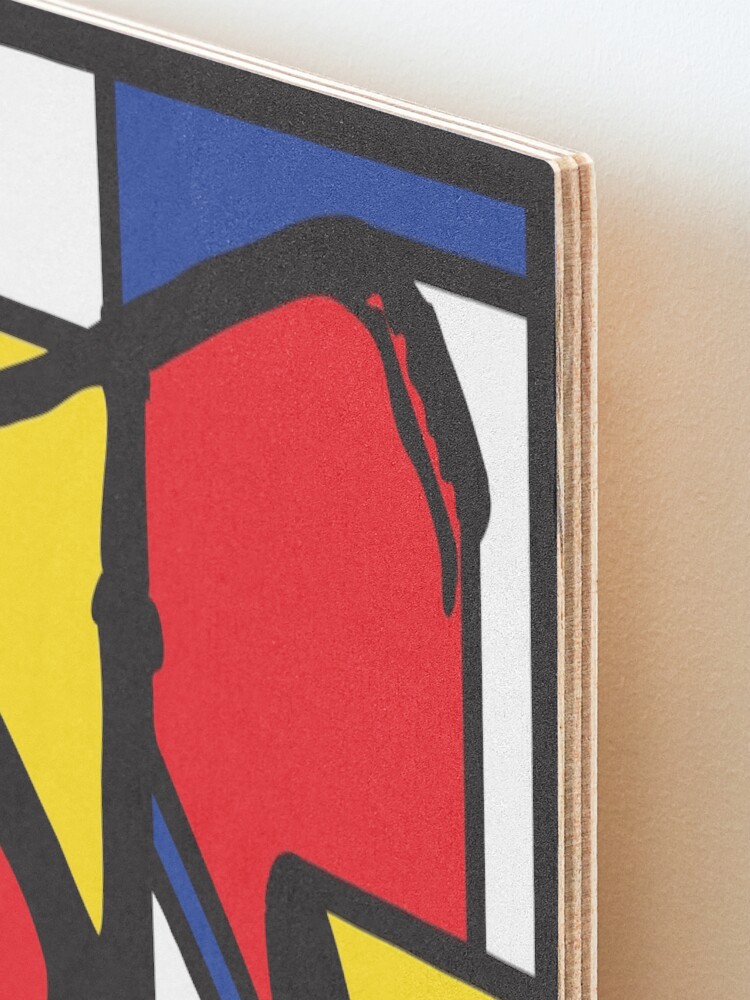 Alternate view of Mondrian Bicycle art Mounted Print