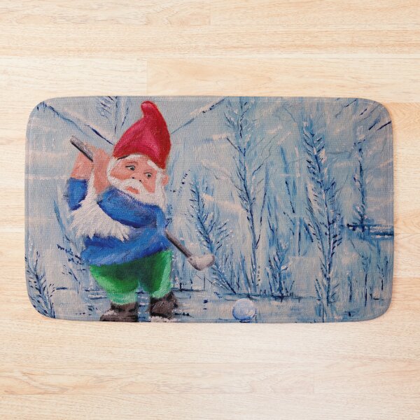 Artikelvorschau, Lustiger Gnom, der Golf im Schnee spielt entworfen und verkauft von JollyGnomes.