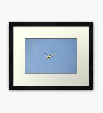 Yellow R44 Helicopter Framed Print