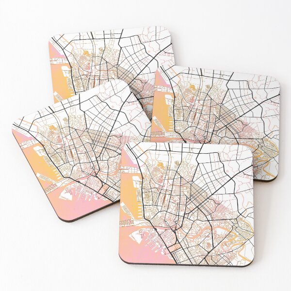 Item preview, Manila Philippines Watercolor Street Map Color designed and sold by IvonDesign.