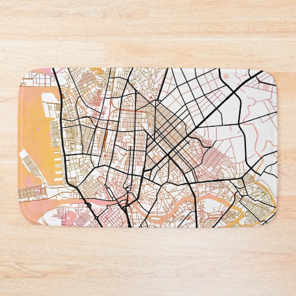 Item preview, Manila Philippines Watercolor Street Map Color designed and sold by IvonDesign.