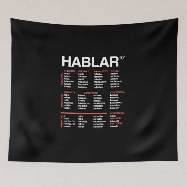Item preview, Spanish HABLAR Verb Declension - Spanish Language Cheatsheet designed and sold by HiddenVerb.
