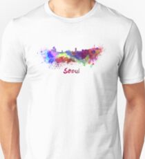 Seoul skyline in watercolor Unisex T-Shirt