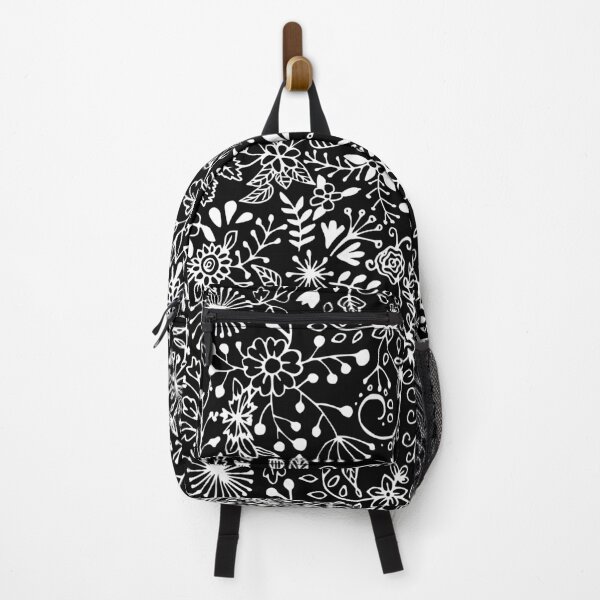 Item preview, Florals - White on Black designed and sold by Olooriel.