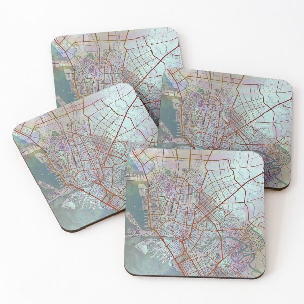 Item preview,  Manila Philippines Watercolor Street Map Urban designed and sold by IvonDesign.