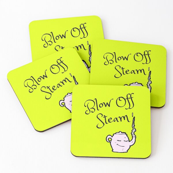 Item preview, Blow Off Steam design on Chartreuse  background designed and sold by Amalzaki.