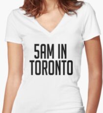 5AM In Toronto Women's Fitted V-Neck T-Shirt