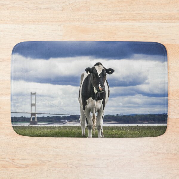 Item preview, Friesian Cow in a field near the Severn Estuary designed and sold by LJPhotographyuk.