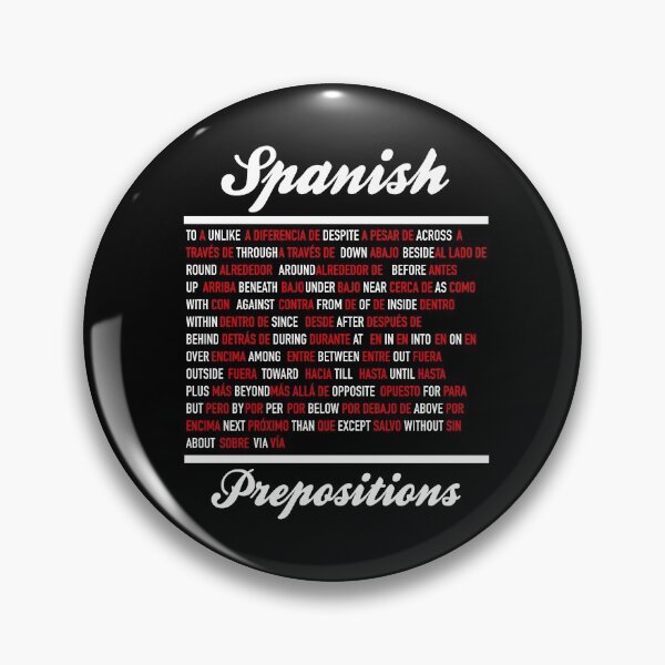 Item preview, Spanish Prepositions - Spanish Language Cheatsheet designed and sold by HiddenVerb.