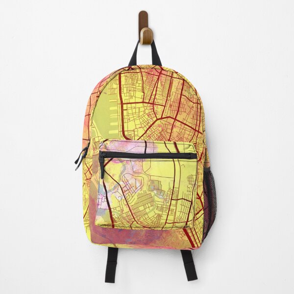 Item preview, Manila Philippines Watercolor Street Map Yellow Pink designed and sold by IvonDesign.