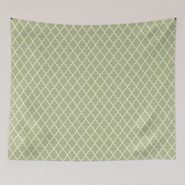 Item preview, Earthy Nile yellow white quatrefoil designed and sold by coverinlove.