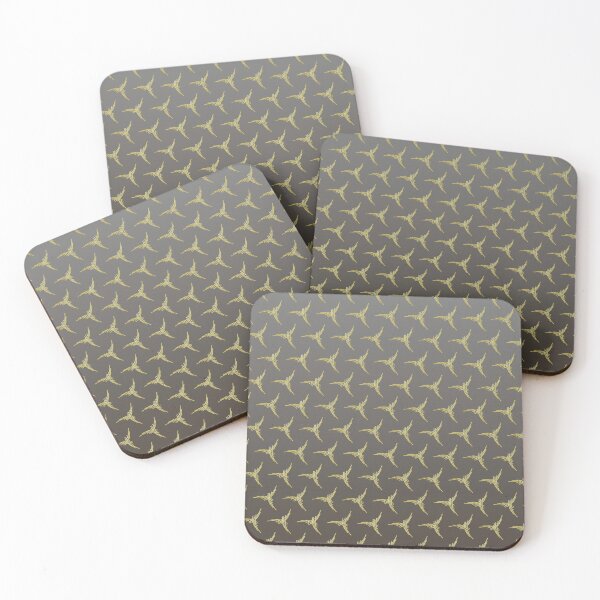 Item preview, Gold triangle pattern on cool gradient taupe designed and sold by PetaJaneHome.