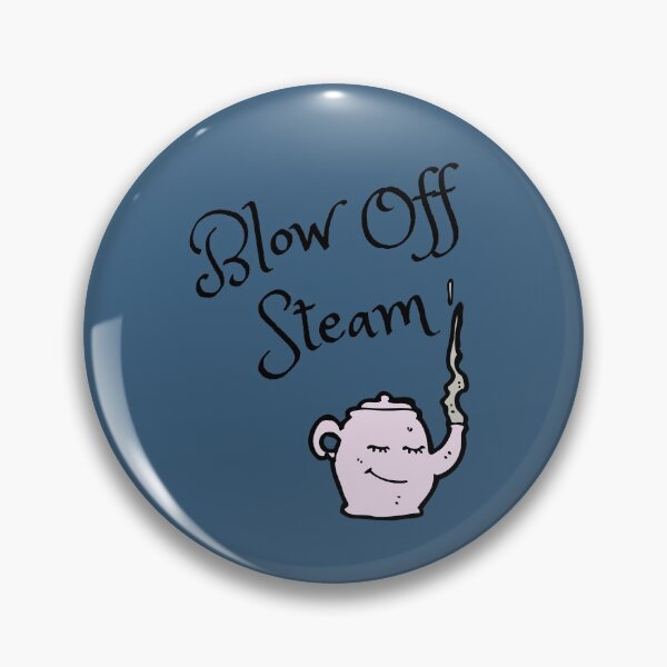 Item preview, Blow Off Steam on Orchid Blue Background designed and sold by Amalzaki.