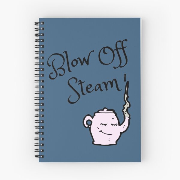 Item preview, Blow Off Steam on Orchid Blue Background designed and sold by Amalzaki.