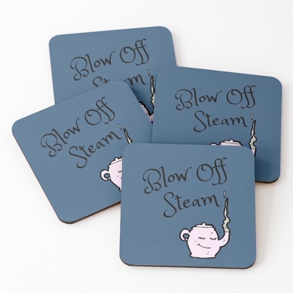Item preview, Blow Off Steam on Orchid Blue Background designed and sold by Amalzaki.