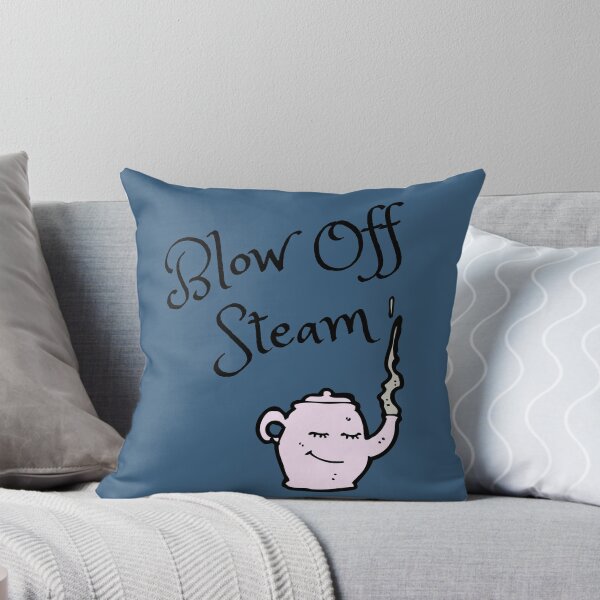 Item preview, Blow Off Steam on Orchid Blue Background designed and sold by Amalzaki.