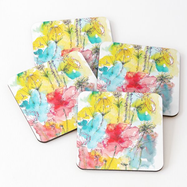 Item preview, watercolour wildflowers designed and sold by Nancie-Lane.