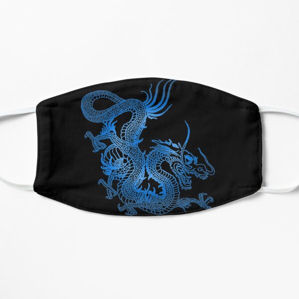 Blue Chinese Dragon Flat Mask