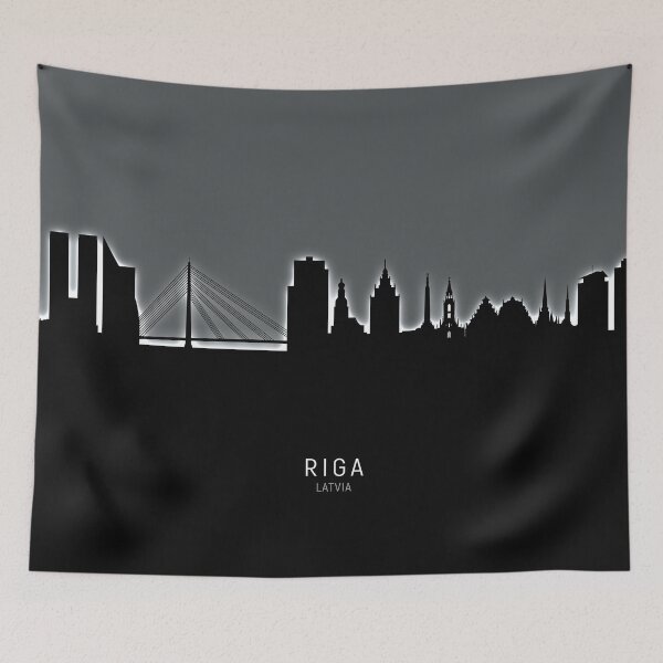 Item preview, Riga Latvia Skyline designed and sold by ArtPrints.