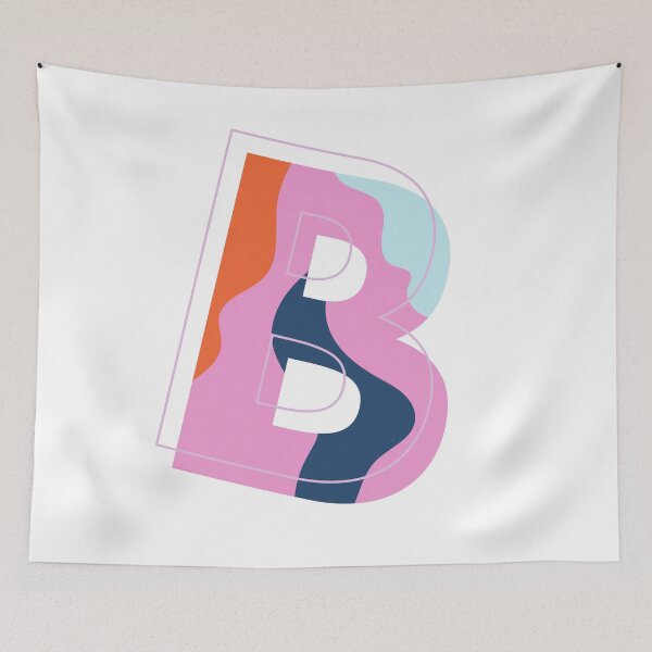 Item preview, B Cartoon Sign designed and sold by ItsNikkiArts.
