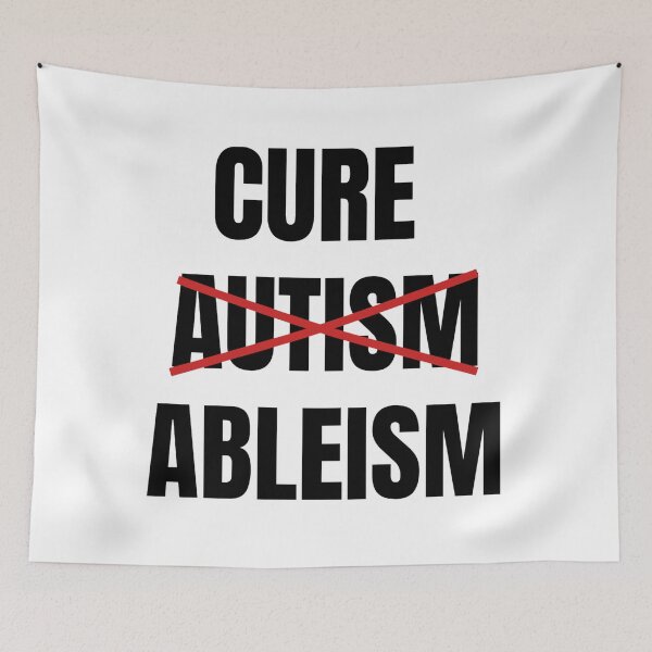 Item preview, Cure Ableism NOT Autism  designed and sold by HumanSpectrum.