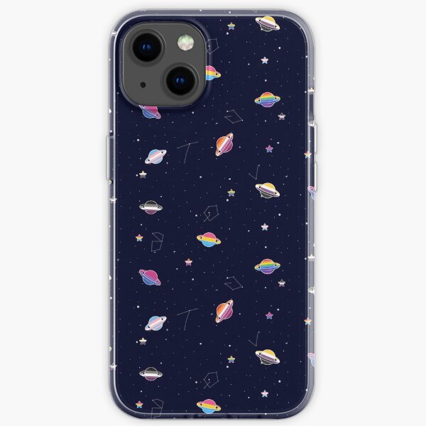 LGBTQ Pride Planets & Stars in Space Pattern iPhone Soft Case