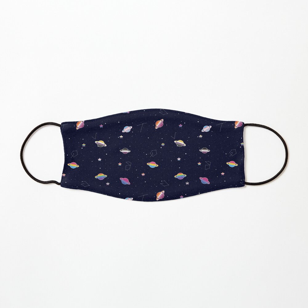 LGBTQ Pride Planets & Stars in Space Pattern Mask