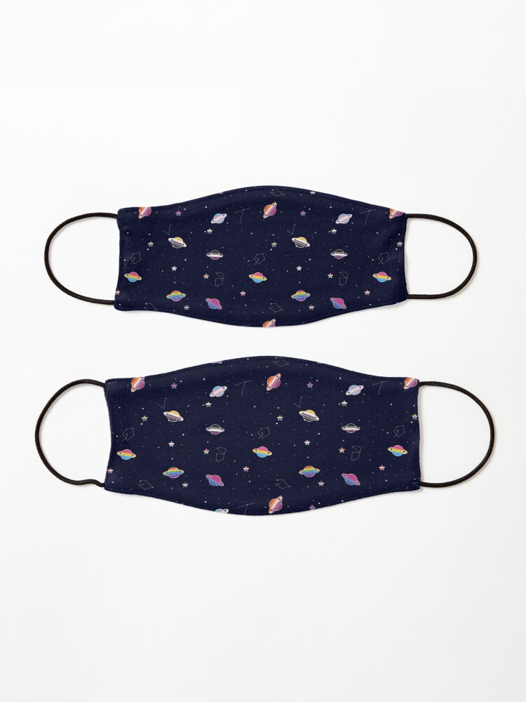 Alternate view of LGBTQ Pride Planets & Stars in Space Pattern Mask