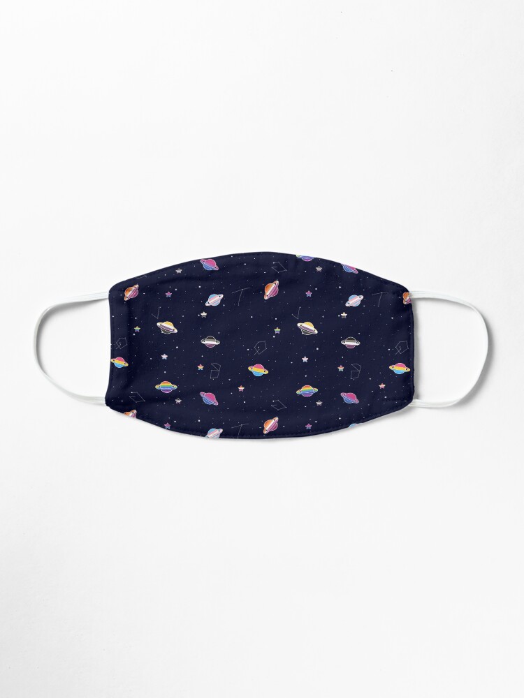 Alternate view of LGBTQ Pride Planets & Stars in Space Pattern Mask