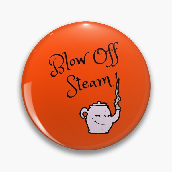 Item preview, Blow Off Steam on Bold and Fiery Orange Background designed and sold by Amalzaki.