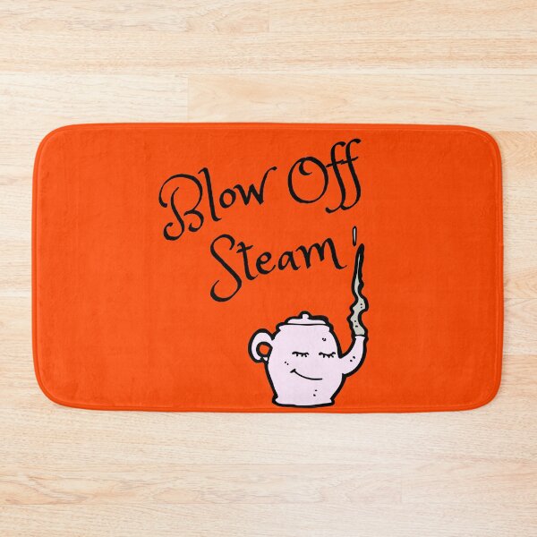 Item preview, Blow Off Steam on Bold and Fiery Orange Background designed and sold by Amalzaki.