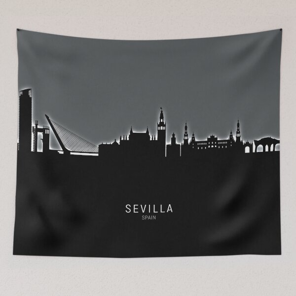 Item preview, Sevilla Spain Skyline designed and sold by ArtPrints.