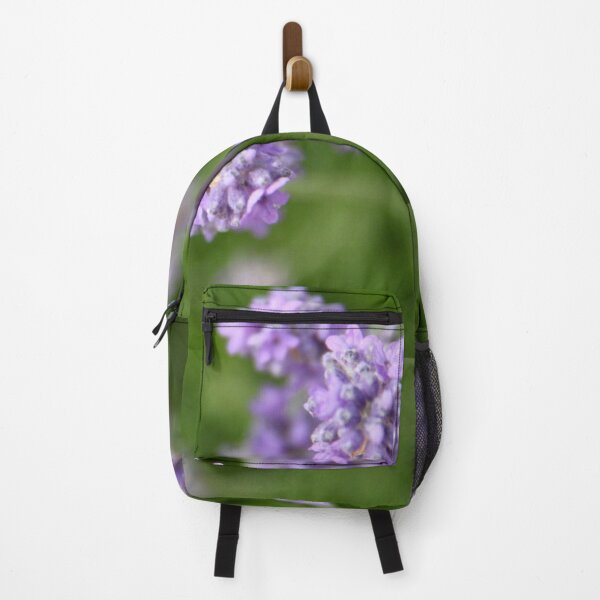 Item preview, Hummingbird hawk-moth in flight on lavender flowers designed and sold by EstelleRossetti.