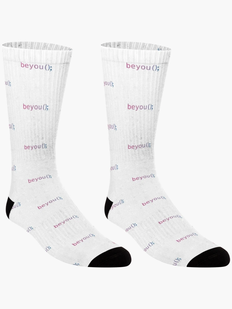 Thumbnail 3 of 5, Socks, Be You Funny Code Be yourself Coding Beyou Java Coder Programmer Python Developer designed and sold by allclassyart.